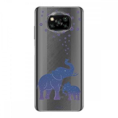 Crazy Kase Hull For Xiaomi Poco X3 Nfc I Silikone Soft 1 Mm, Blå Elefant