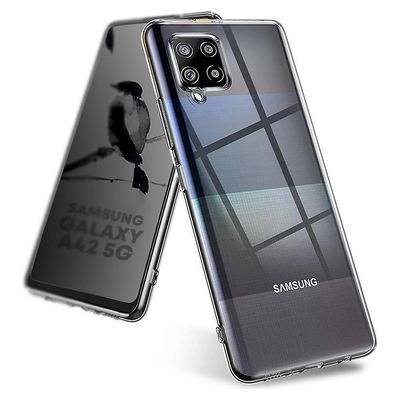 Akami Hull Til Samsung Galaxy A42 5g, Høj kvalitet Silikone beskyttende cover, Gennemsigtig