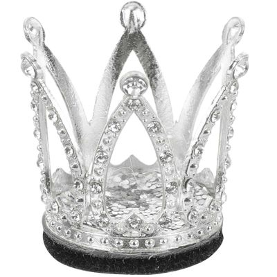Kruunukypärän lisävaruste strassi kruunukypärän koristelu hiihtokypärä koristelu naisille Hopea 4x3.3cm
