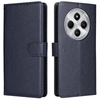 Xiaomi Redmi 14C 4G -kotelon lompakkojalustalle PU-nahkainen puhelimen kansi - sininen Monivärinen Blue