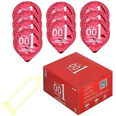 iTimo 001mm Ultra ohut kondomi miehille Luonnollinen lateksi 10kplkplBox (Lämpöfiilis)