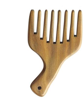 Massage træ kam bred tand grøn sandeltræ Pocket Comb