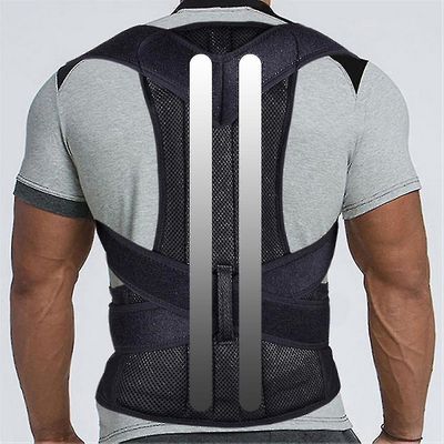 Säädettävä skolioosiasentokorjain korsetti selkätuki Lannerangan tuki suora corrector de Espalda Belt Corrector de Postura Musta M