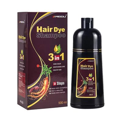 Sunset Urte hår mørkere shampoo Ingen skade på håret 10 minutter kontrol Kruset 500 ml F