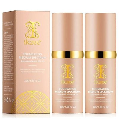 4 in 1 meikkivoide SPF 50+:lla, Kosteuttava väriä vaihtava meikkivoide Pitkäkestoinen ja vedenpitävä, Medium Spectrum kuntosalille, Urheiluun, Tans...