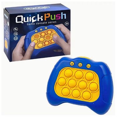 Eocici Dekompresjon Gjennombrudd Puzzle Pop It Console Stress Relief Fidget Toy Quick Push Bubble spillkonsoll for barn Voksne Blå