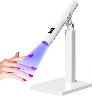 Mini UV-valo kynsille, UV-valo geelikynsille, kädessä pidettävä UV-lamppu kannettavalla jalustalla, handsfree-LED-geelikynsilamppu, kannettava kyns...