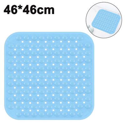 Wuhing Dusjmatte, 46*46cm sklisikker dusjinnsats Antibakteriell badematte, Dusj sklisikker matte med sugekopper, Badekarmatte som kan vaskes i mask...