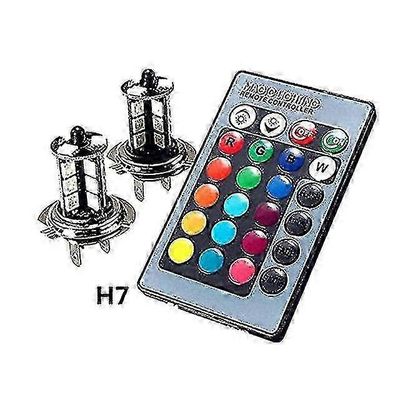 2 kpl 9006 H4 Hb4 H7 H8 H9 H9 H11 Universal Auto Rgb Atmosphere Lamp 5050 Led Lights AutoTuotteet lisävarusteet kaukosäätimellä