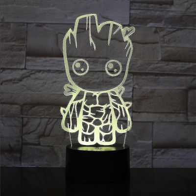 3d lille nat lampe Baby Groot Led Night Light