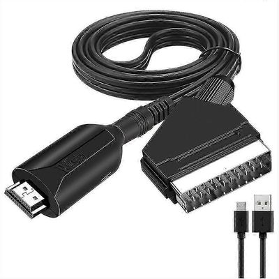 HDMI-Scart-kaapeli 1 metrin pituinen suora liitäntä Kätevä Conversi Fg