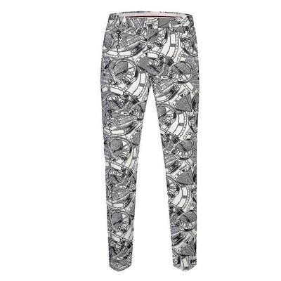 Vintage Beauty Floral Print Hip-hot Casual Pants Bukser US size L