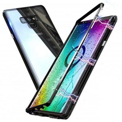 HOD Health & Home Magneettinen adsorptio Karkaistu Lasi Metallikotelo Samsung Note 9 Mustat Kotelot Kuoret & Skinit Pack of 1 - Standard