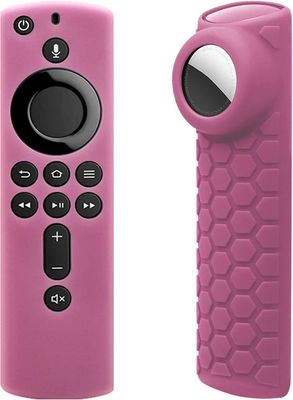kompatibel for tv stick 4k fjernkontroll deksel, 2 i 1 silikon beskyttende etui ermet med holder deksel for lufttags og tv (tredje generasjon) / he...