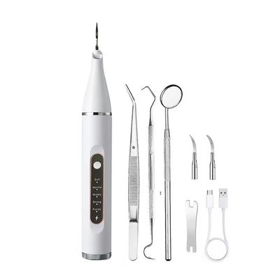 Koiran plakin ja hammaskiven poistoaine, Ultraäänihampaiden puhdistusaine yhteensopiva ja kissat, ultraäänihammashoitosarja, Dental-C8 Valkoinen