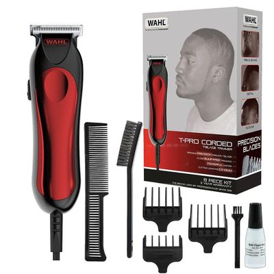Wahl 9307-5317 T-Pro T-Pro Hair Trimmer med kabel - Detaljering og disposisjon Sort/rød 1 UNIT