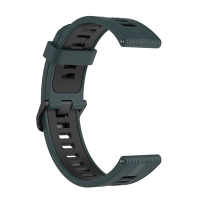 For Huawei Watch Gt 3 42/46mm slitesterkt armbånd svettebestandig loop armbånd Grønn og svart