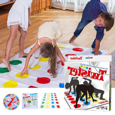 Klassinen Twister-peli Sisäilmajuhlat Vanhempi-lapsi Lattiapeli PerheMoninpeli Interaktiivinen lautapeli