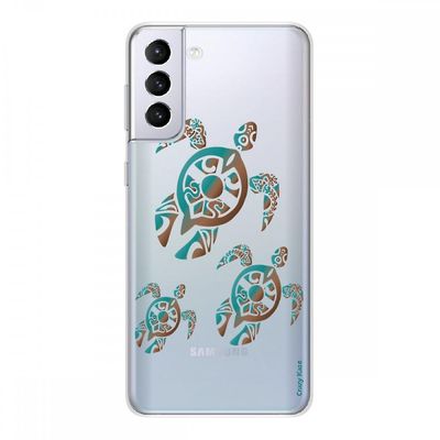 Crazy Kase Skrog til Samsung Galaxy S21 5g Silikone Fleksibel 1 Mm, Turtle Family