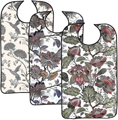 3 pakkaus aikuisten ruokalappuja syömiseen, aikuiset ruokalavat murusien siepparilla, pestävä