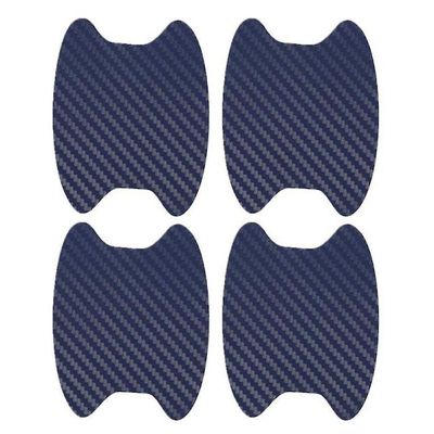 Besser 4pcs 3d Kulfiber Bil Dørhåndtag Protector Sticker Blå