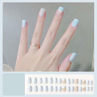 Bærbar negle patch aftagelig blød negle patch gelé lim færdig søm patch wearable nail patch Marine magi