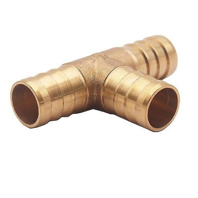 1 stk 3/4" 20mm slange barb tee messingrør 3 vei t montering tråd gass drivstoff vann luft