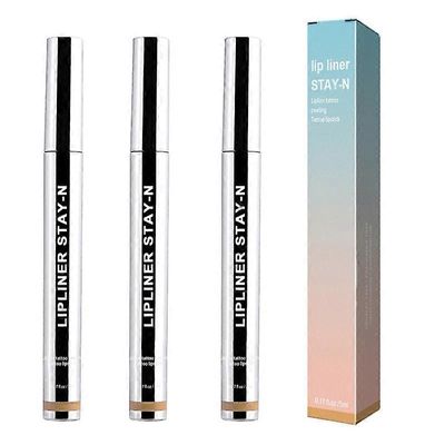 1/2/3kpl Lip Liner Peel Off Lip Tattoo Lip Stain Pitkäkestoinen oleskelu meikissä ravitseva 3pcs