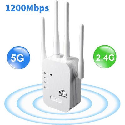 1200 Mbps:n WiFi-vahvistin, toistin, 802.11ac, langattoman verkon jatke, 5G 2.4G, kaksikaistainen WiFi-vahvistin, pitkän kantaman langaton WiFi-rei...