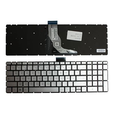 Keyboards4Laptops HP Home 15-bs127nf baggrundsbelyst sølv fransk layout udskiftning laptop tastatur