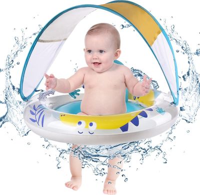 Baby svømmering, svømning baby svømmering oppustelig baby svømmebøje småbørnsbassinring til børn fra