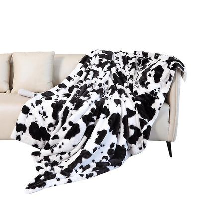 Handuo Super blød sofa tæppe, tv-seng fuzzy tæppe sort 130*160cm