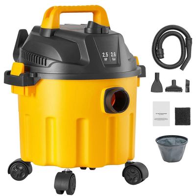 Succebuy märkä-/kuivaimuri, 10L 2 huippu HP, kevyt myymäläimuri ihanteellinen matolle, roskille, lemmikkieläinten karvoille, keltainen