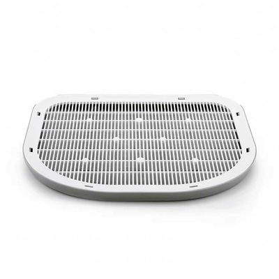 Kissanhiekkamatto 19,29 x 14,96 tuumaa, suuri vedenpitävä hiekkalaatikkomatto, pestävä, helppo puhdistaa, harmaa, vähemmän jätettä