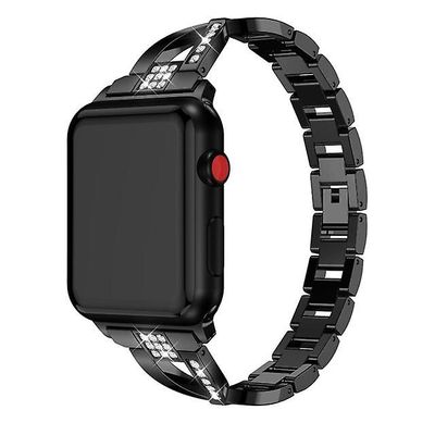 AIR Universal Metal X-Shape rem til Fitbit Versa / Fitbit 2 / Fitbit Lite Black
