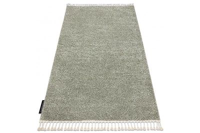 RugsX Tæppe BERBER 9000 grønne Frynser Berber marokkanske shaggy grøn 180x270 cm