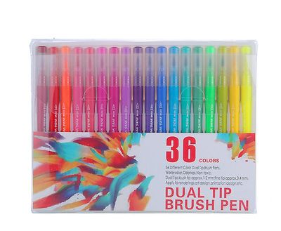 Sofirn Dobbelthovedet Akvarel Pen Soft Brush 36 Color Børns Tegning Hook Line Pen Art Special Marker