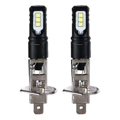2x H1 6000k Super Bright White 6000lm Drl Led frontlys pære Kit fjernlys