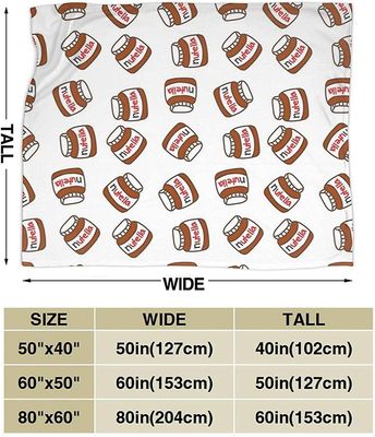 Micro Fleece tæppe Patriotiske stjerner Trykt Ultra Soft Letvægts Hyggelig varm mikrofiber Fuzzy tæppe til seng All Seasons-nutella 80x60in 200x150cm