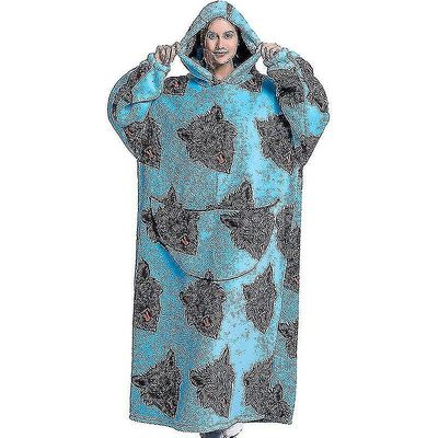 Tegneserie Super Long Hooded Blanket Luksus Vinter Overdimensjonerte hettegensere Genser Flanell Giant Lazy TV Blanket Pyjamas Varm badekåpe W ulv ...