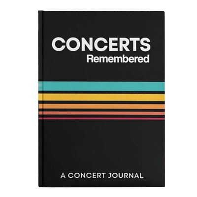 Konserttipäiväkirja - tallenna ja seuraa suosikki elävän musiikin tapahtumia, säilytä muistoja konserteista, uutuuslahja ystäville Perhe Musta