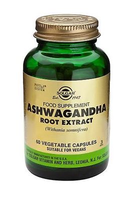 Solgar Standardiserad - Full Potency Ashwagandha Rotextrakt Veg Caps, 60