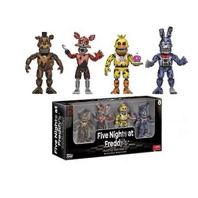 Yyelv Fnaf Security Breach Action Figures Liikkuvat nivelet Bonnie Foxy Freddy Chica Anime Figuuri Pvc-malli Lelut Painajainen 5.5cm