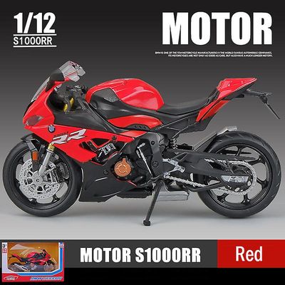 1:12 Bmw S1000rr 2023 Die Cast motorsykkelmodell leketøy kjøretøy samling Autobike Shork-absorber Off Road Autocycle Toys Car Red with box
