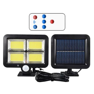 100/120Led sol lys udendørs bevægelse genoplade solvæg lys vandtæt nødsituation førte lys gade veranda lampe have dekoration Fjernbetjening med 128cob