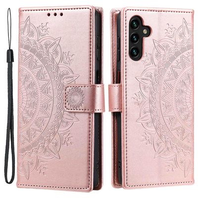 Kotelon jalustan sulkeva kääntökansi hihnalla Samsung Galaxy A13 5G / A04s 4G: lle (164.7 x 76.7 x 9.1 mm) Pinkki kulta Style G Samsung Galaxy A13 5G