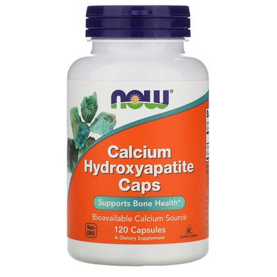 Now Foods, kalsiumhydroksiapatiittikorkit, 120 kapselia