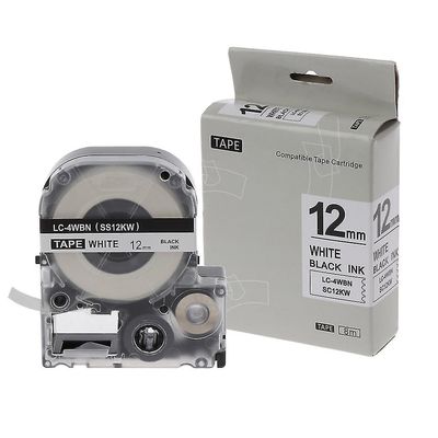 Musta valkoisella tarranauhalla Yhteensopiva Epson Label Nauhat 12mm Lw-300 Lw-400