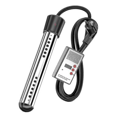 Elektrisk nedsenkbar varmtvannsbereder 3000w svømmebasseng rask oppvarming varmestang intelligent timing Xinmu svart EU1500W