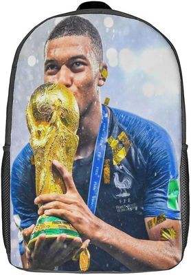 Mbappe-reppu Koululaukku Reppu tytöille Pojat Jalkapallotähti Reput Suurikapasiteettinen lasten reppu Kevyet koululaukut lapsille Opiskelijat 16.1 ...